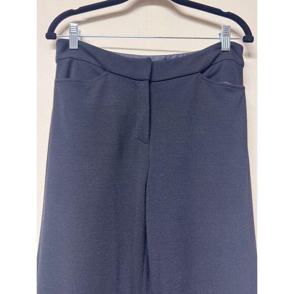 EILEEN FISHER Black Ponte Knit High Rise Wide Leg Career Trousers, Sz XS - Picture 2 of 9